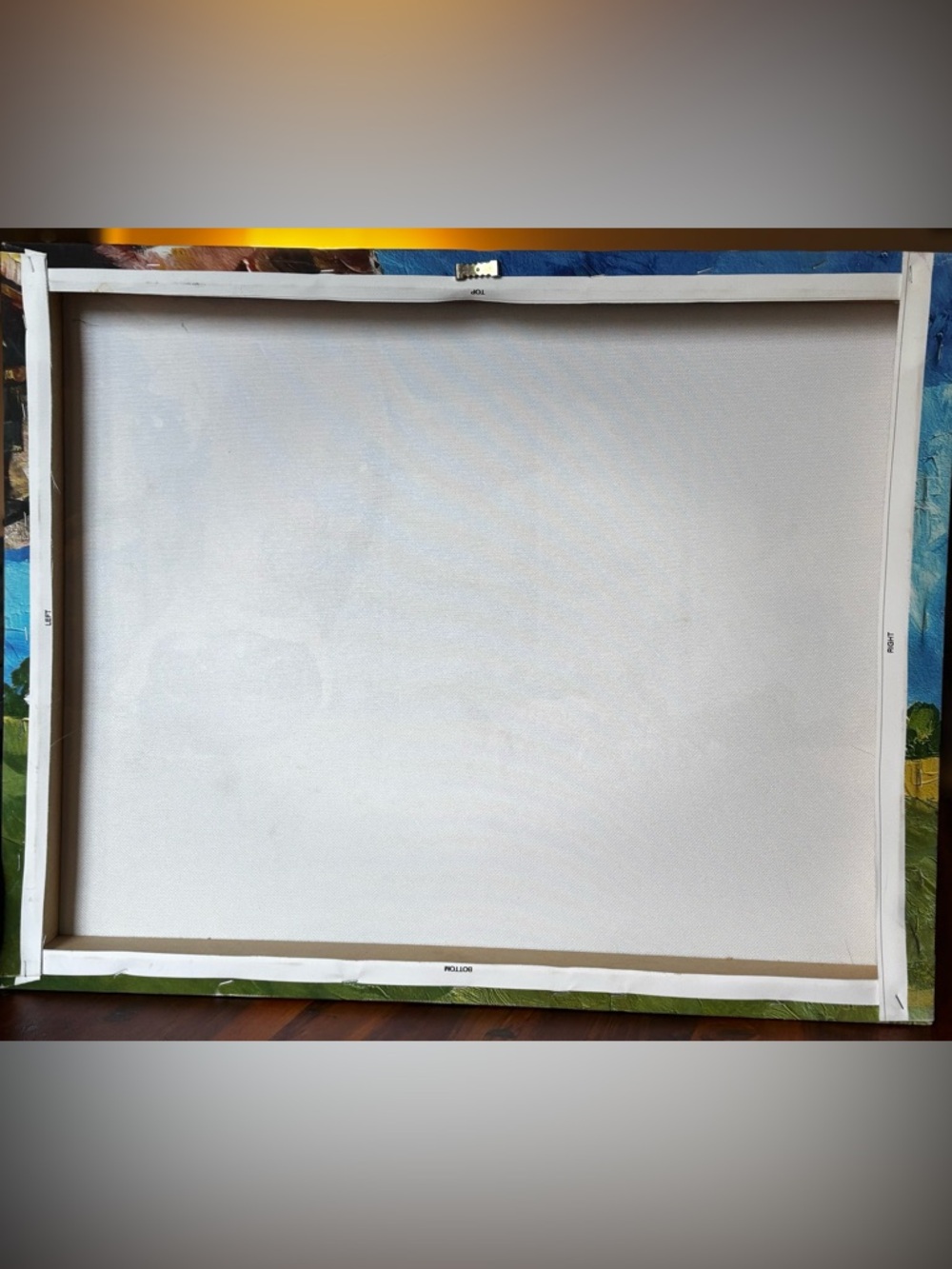 Blue & Green Cow Portrait Canvas Wall Art - Picture 2 of 2